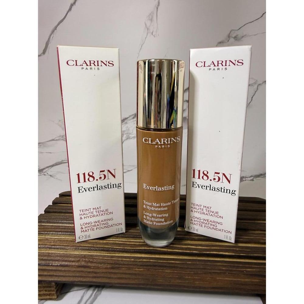Clarins Everlasting Matte Foundation 118.5N Chocolate – New in Box Lot of 2